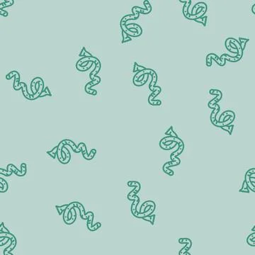 Parasite worm line vector seamless pattern Stock Illustration