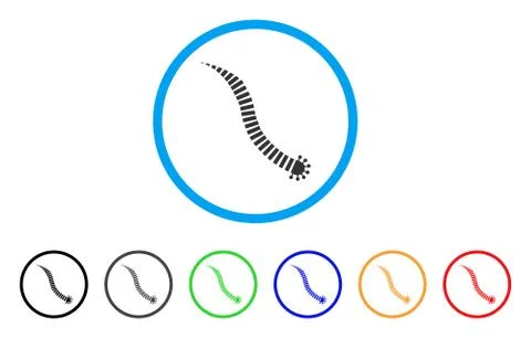 Parasite Worm Rounded Icon 스톡 일러스트