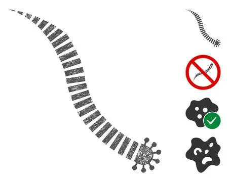 Parasite Worm Web Vector Mesh Illustration Stock Illustration