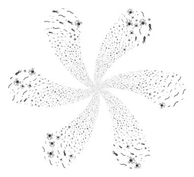 Parasites Cycle Abstract Flower Illustration