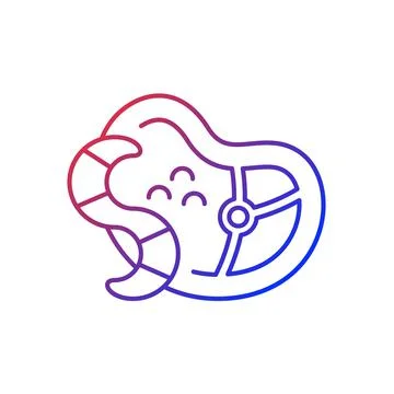 Parasites gradient linear vector icon Illustrazione stock