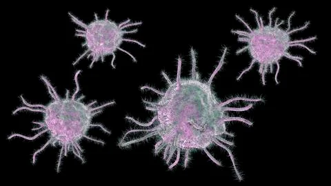 Parasites, pathogenic microbes Stock Illustration