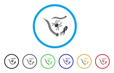 Parasites Rounded Icon Stock Illustration