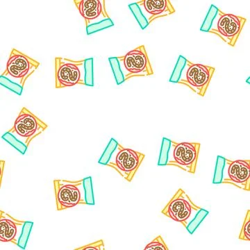 Parasites in stomach vector seamless pattern Stock Illustration