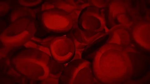 Parasite/VIrus through blood cells/plasma  Stock Footage 71022644