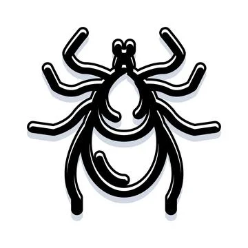 Parasitic arachnid tick icon causing lyme disease Illustration