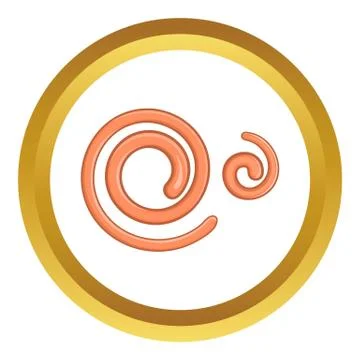 Parasitic nematode worms vector icon Stock Illustration