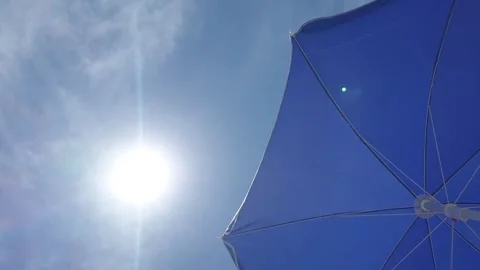 Parasol beach umbrella Stock Footage 278452030