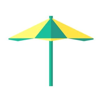 Parasol coloured vector icon. Stock Illustration