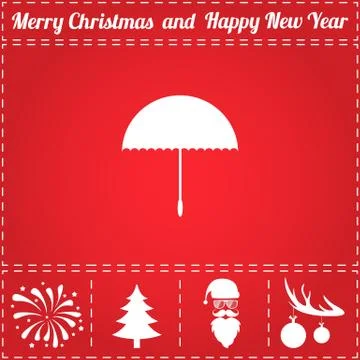 Parasol Icon Vector Illustrazione stock