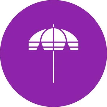 Parasol icon vector image. Illustrazione stock