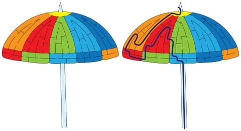 Parasol maze 스톡 일러스트