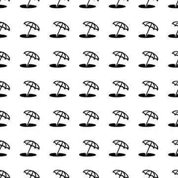 Parasol seamless pattern. Vector Stock Illustration