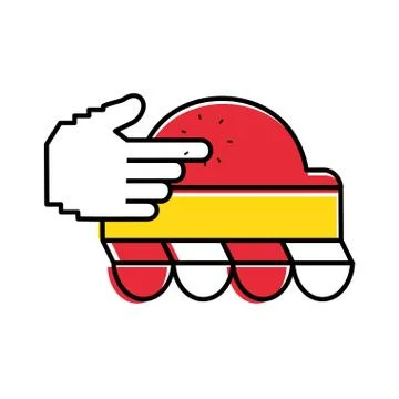 Parasol store with hand touching イラスト素材