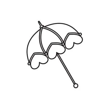 Parasol Umbrella Vector Illustrazione stock