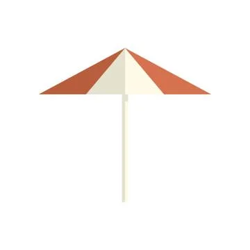 Parasol vector icon on white isolated background Stock Illustration