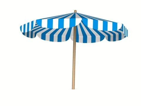 Parasol on white background. Isolated 3D image Stock Illustration