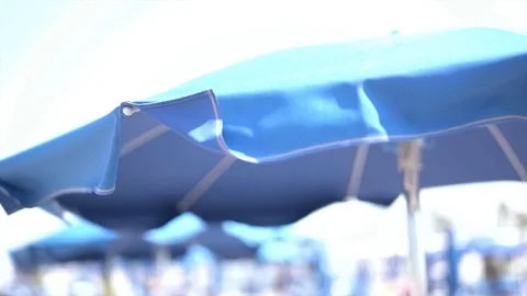 Parasols on the beach Video stock 115507249