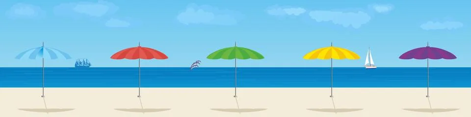 Parasols Stock Illustration