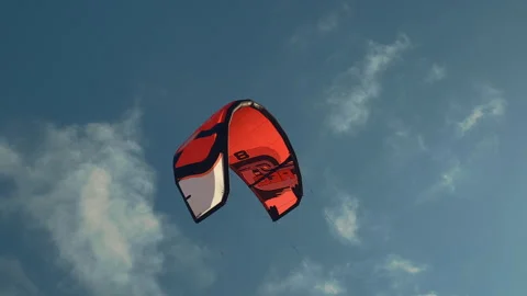 Parasurfing sail Stock Footage 262114696