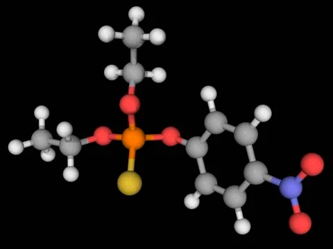 Parathion insecticide molecule Stock Illustration