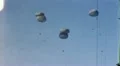Paratrooper Descend Sky PARACHUTES Invasion 1960s Vintage Film Home Movie 5919 HD Footage