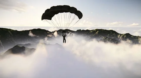 Paratrooper Stock Footage 35466030