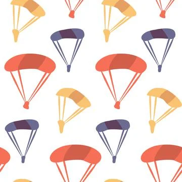 Paratrooper Seamless Pattern Illustration