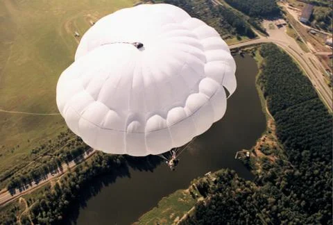 Paratrooper under the dome 写真素材