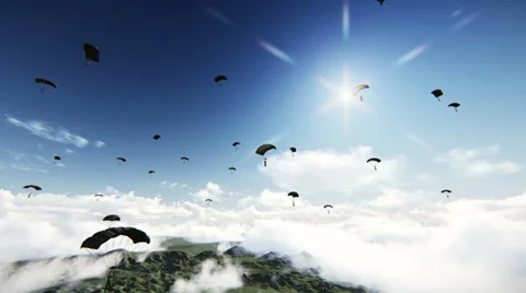 Paratroopers Video stock 35223552