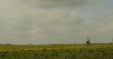 Paratroopers Walking Off Drop Zone Video stock 84076073