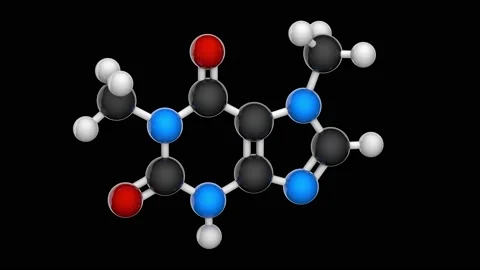 Paraxanthine. Seamless loop. Stock Footage 154418231