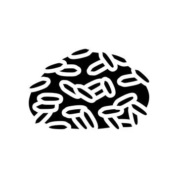 Parboiled rice glyph icon vector illustration Stock Illustration