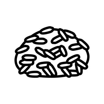 Parboiled rice line icon vector illustration Stock Illustration