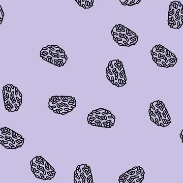 Parboiled rice line seamless pattern Stock Illustration