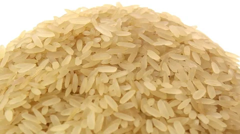 Parboiled rice pan 4 Stock Footage 32744297