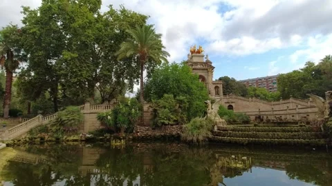 Parc de la Ciutadella object called Neptú in Barcelona, Spain Stock Footage 248419716
