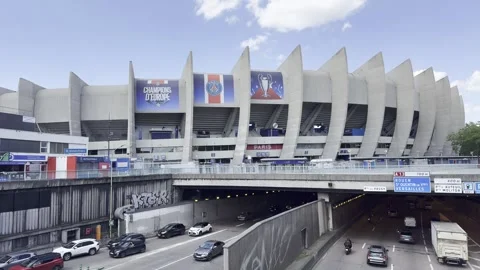 Parc des Princes and Boulevard Périphérique timelapse in Paris Stock Footage 337197892