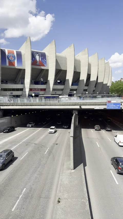 Parc des Princes and Boulevard Périphérique timelapse in Paris Stock Footage 337197895