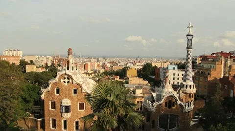 Parc Guell, Barcelona Stock Footage