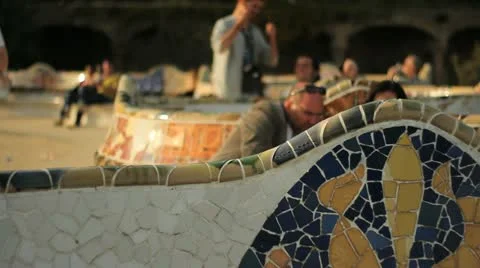 Parc Guell, Barcelona Stock Footage