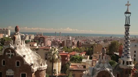 Parc guell barecelona Stock Footage 12350011