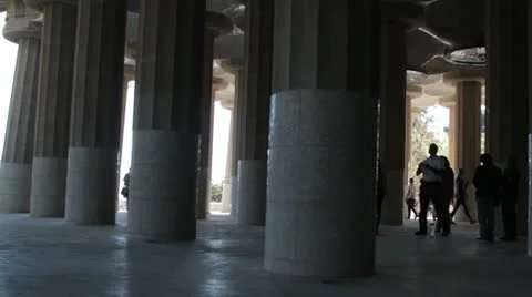 Parc guell barecelona Stock Footage 12350014