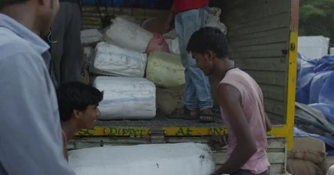 Parcel and Packaging Center at New Delhi Railway Station Stock Footage 73332828