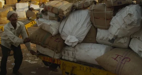 Parcel and Packaging Center at New Delhi Railway Station Stock Footage 73335545