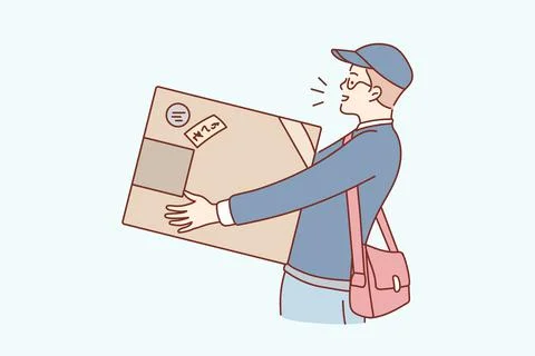 Parcel and post delivery concept. Stock Illustration