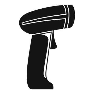 Parcel barcode scanner icon, simple style Stock Illustration