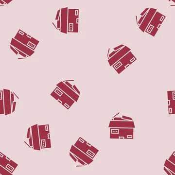 Parcel box cardboard packaging glyph seamless pattern Stockillustratie