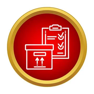 Parcel box with checklist for delivery logistics tracking Stock Illustration