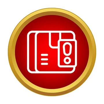 Parcel box with exclamation mark warning icon Stock Illustration